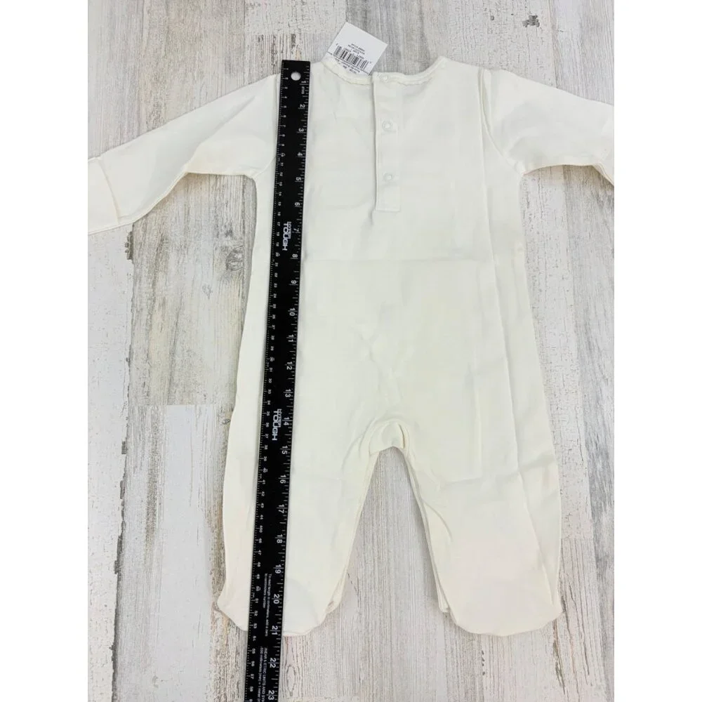 The Beaufort Bonnet Company Rock Me Romper Embroidered Presents 6 to 12 M NWT